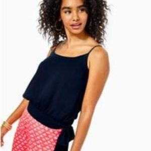 NWT Lilly Pulitzer Ainsley Top Navy